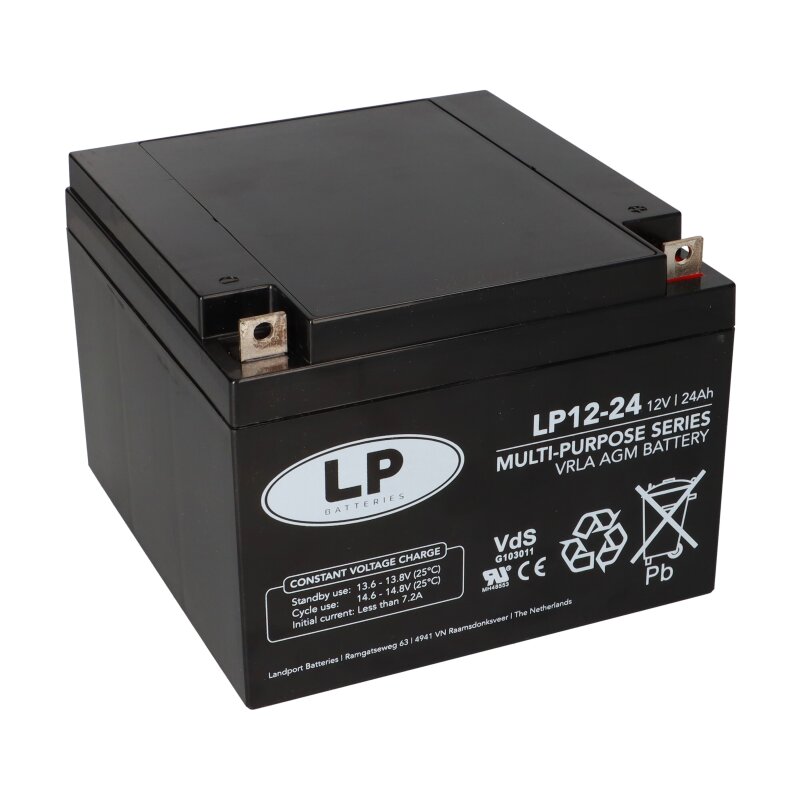 Landport Bleiakku 12V 24Ah AGM Batterie NSA LP12-24 T3 VdS Landport Bleiakku 12V 24Ah AGM Batterie NSA LP12-24 T3 VdS von Landport