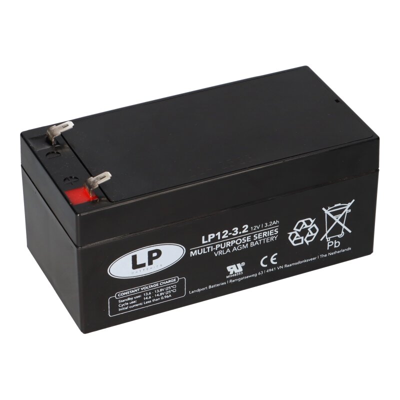 Landport Bleiakku 12V 3,2Ah AGM Batterie NSA LP12-3,2 T1 Landport Bleiakku 12V 3,2Ah AGM Batterie NSA LP12-3,2 T1 von Landport
