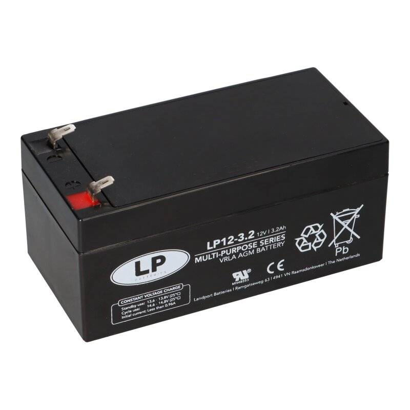 Landport Bleiakku 12V 3,2Ah AGM Batterie NSA LP12-3,2 T1 von Landport