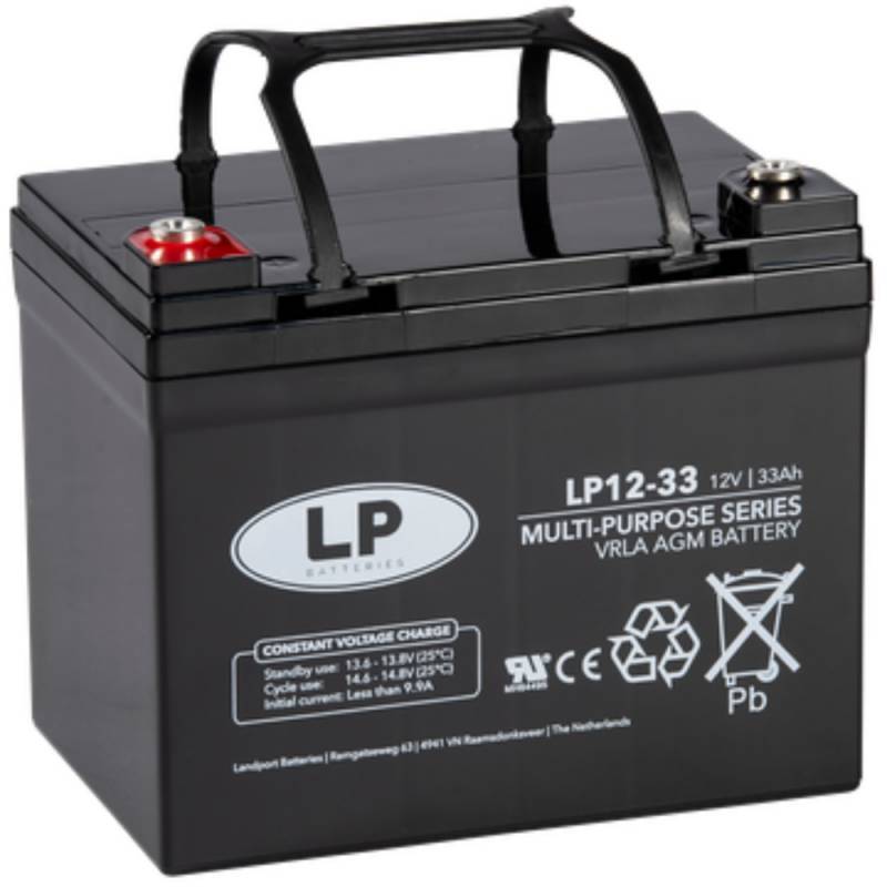 Landport Bleiakku 12V 33Ah AGM Batterie NSA LP12-33 T6 von Landport