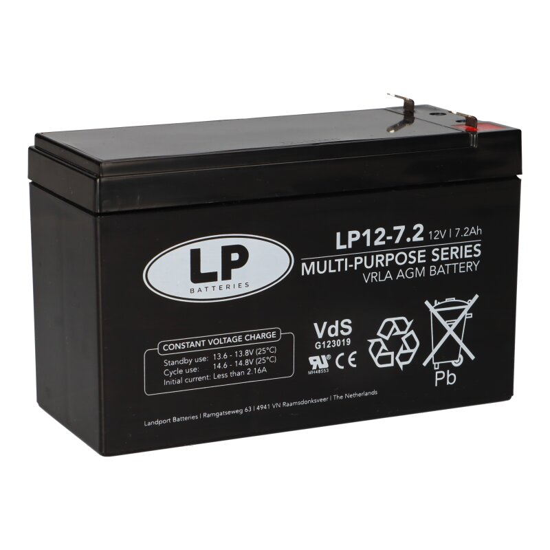 Landport Bleiakku 12V 7,2Ah AGM Batterie NSA LP12-7,2 T1 VDS Landport Bleiakku 12V 7,2Ah AGM Batterie NSA LP12-7,2 T1 VDS von Landport