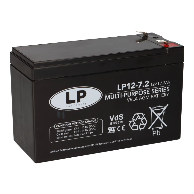 Landport Bleiakku 12V 7,2Ah AGM Batterie NSA LP12-7,2 T2 VDS Landport Bleiakku 12V 7,2Ah AGM Batterie NSA LP12-7,2 T2 VDS von Landport