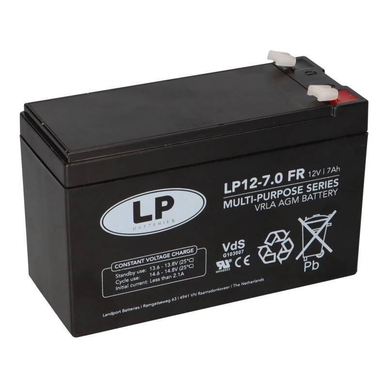 Landport Bleiakku 12V 7Ah AGM Batterie NSA LP12-7 T1 von Landport
