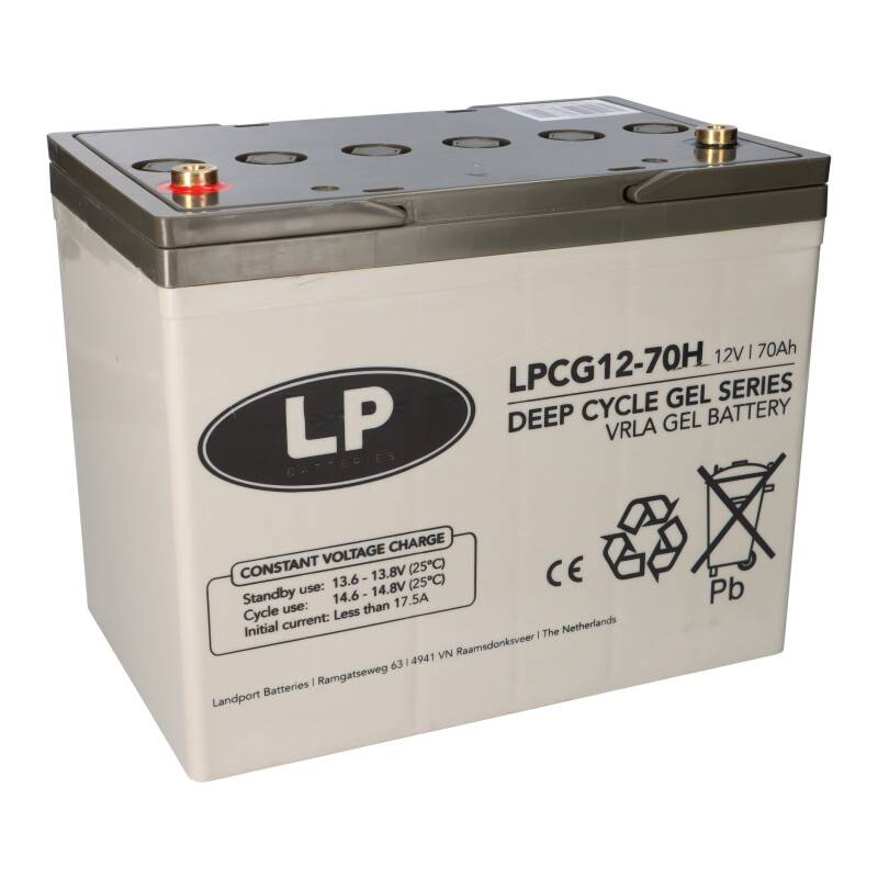 Landport LPCG12-70H VRLA GEL Akku 12V 70Ah wartungsfrei von Landport