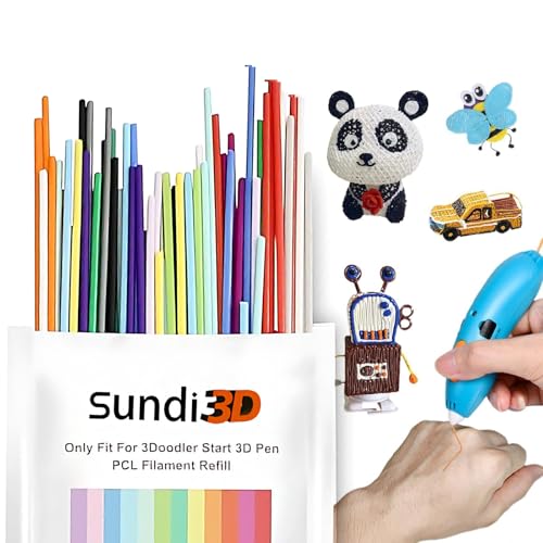 Landrain 200 Stück 10 Farben 3d Doodler Filament Pcl Start Stift Nachfüllpacks für 3doodlers Pen Zubehör(2.5mm) von Landrain