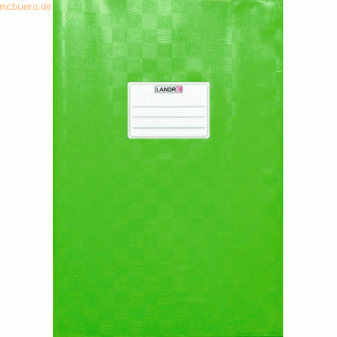 10 x Landre Heftschoner A4 geprägt (Bast) hellgrün von Landre