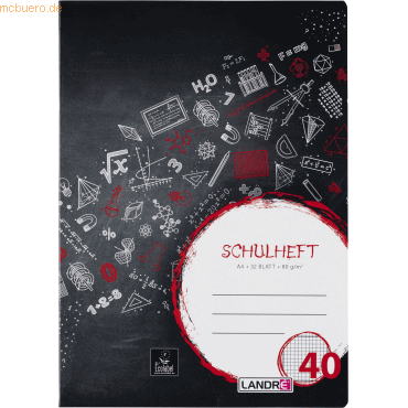 10 x Landre Schulheft A4 32 Blatt 80 g/qm 4-fach gelocht Lineatur 40 k 10 x Landre Schulheft A4 32 Blatt 80 g/qm 4-fach gelocht Lineatur 40 k von Landre