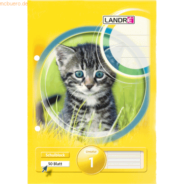 10 x Landre Schulblock A5 50 Blatt 80 g/qm 2-fach gelocht Lineatur 1 10 x Landre Schulblock A5 50 Blatt 80 g/qm 2-fach gelocht Lineatur 1 von Landre