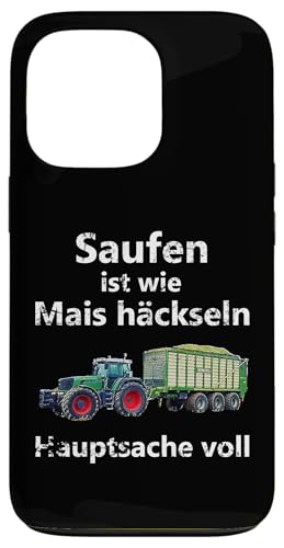Hülle für iPhone 13 Pro Landwirt Landwirtschaft Mais häckseln Alkohol Bier saufen von Landwirt T-Shirts und Bekleidung Bauer nordishland