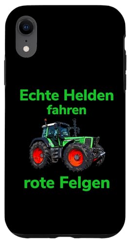 Hülle für iPhone XR Traktor Landwirt Trecker Echte Helden fahren rote Felgen von Landwirt T-Shirts und Bekleidung Bauer nordishland