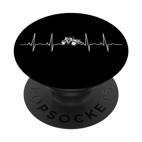 Traktor Landwirt Bauer Herzschlag Männer Trecker Geschenk PopSockets mit austauschbarem PopGrip von Landwirt T-Shirts und Bekleidung Bauer nordishland