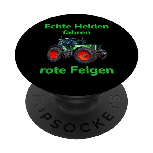 Traktor Landwirt Trecker Echte Helden fahren rote Felgen PopSockets Klebender PopGrip Traktor Landwirt Trecker Echte Helden fahren rote Felgen PopSockets Klebender PopGrip von Landwirt T-Shirts und Bekleidung Bauer nordishland