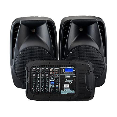 Laney AUDIOHUB Series AH2500D - Portable PA system - 2x500W - 6 channels Bluetooth and FX - 2 mics included - DJ, Fitness, Conference, Party von Laney