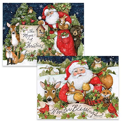 LANG 1008118 Weihnachtskarten Magic of Christmas, sortierte Box von Lang