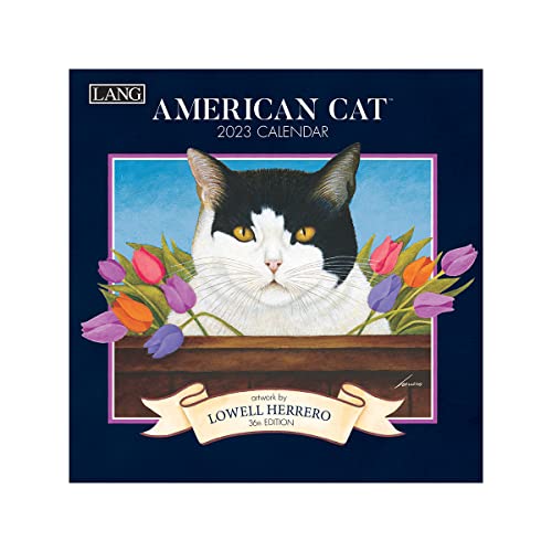 LANG 23991079235 Mini-Wandkalender mit amerikanischer Katze von Lang