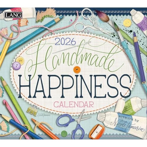Lang, Handgefertigter Happiness Wandkalender 2026 von Nicole Tamarin von Lang