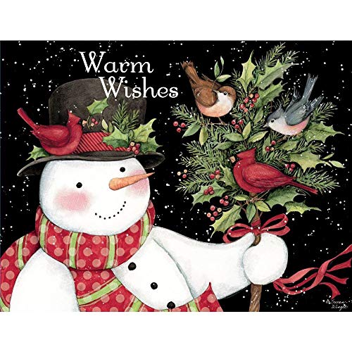 Lang - "Schneemann und Freunde, Weihnachtskarten, Kunstwerk von Susan Winget, 18 Karten, 19 Umschläge, 13,7 x 17,5 cm von Lang