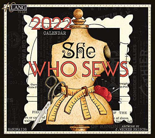 Lang Wandkalender für 2022 "She Who Sews" (22991001987) von Lang