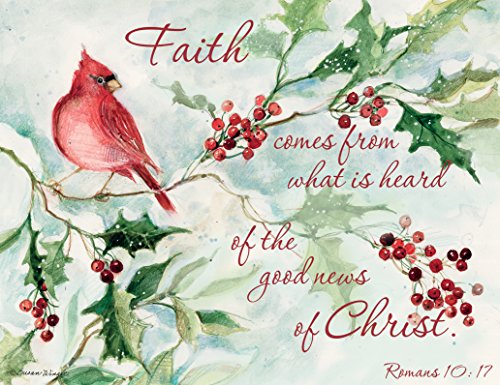 Lang - Weihnachtskarten Cardinal and Berries, in Box, Kunstwerk von Susan Winget, 18 Karten, 19 Umschläge, 13,7 x 17,5 cm von Lang