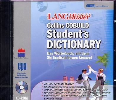 Collins Cobuild Student's Dictionary, 1 CD-ROM Das Wörterbuch mit dem Sie Englisch lernen können! Für Windows ab 3.x/95/98/NT von Langmaster