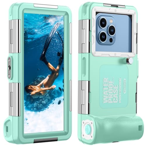 Lanhiem Wasserdicht Handyhülle IP68 Universelle Tauchen Professionelle Handy Unterwasser Hülle Wasserfeste tief 15M für iPhone Samsung Huawei Xiaomi Schnorcheln Surfen Case, Blau-Weiß Lanhiem Wasserdicht Handyhülle IP68 Universelle Tauchen Professionelle Handy Unterwasser Hülle Wasserfeste tief 15M für iPhone Samsung Huawei Xiaomi Schnorcheln Surfen Case, Blau-Weiß von Lanhiem