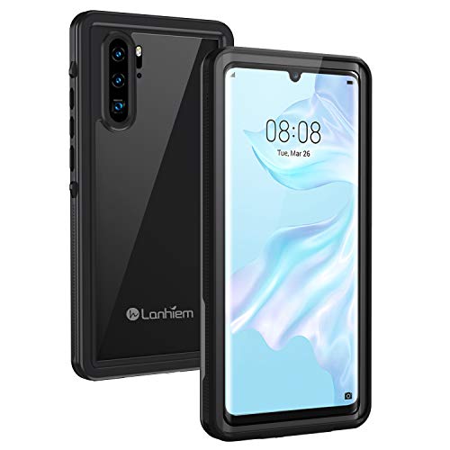 Lanhiem für Huawei P30 Pro Hülle, IP68 Wasserdicht Handyhülle Huawei P30 Pro 360 Grad Schutzhülle, Stoßfest Staubdicht Schneefest Outdoor Panzerhülle mit Eingebautem Displayschutz von Lanhiem