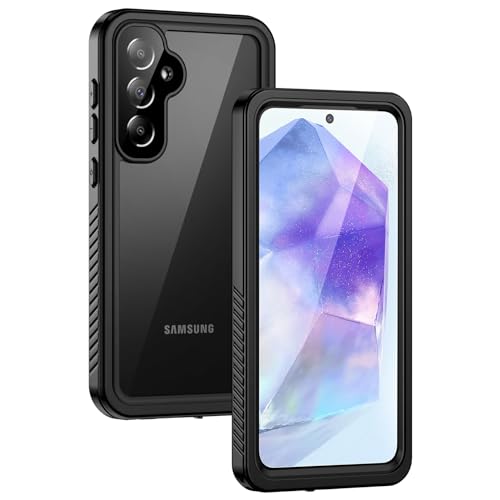 Lanhiem für Samsung Galaxy A55 5G Hülle, IP68 Wasserdicht Handyhülle Samsung A55 360 Grad Schutzhülle Stoßfest Staubdicht Outdoor Panzerhülle mit Eingebautem Displayschutz, Schwarz Lanhiem für Samsung Galaxy A55 5G Hülle, IP68 Wasserdicht Handyhülle Samsung A55 360 Grad Schutzhülle Stoßfest Staubdicht Outdoor Panzerhülle mit Eingebautem Displayschutz, Schwarz von Lanhiem