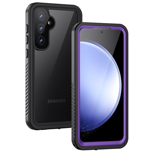 Lanhiem für Samsung Galaxy S23 FE Hülle 5G, IP68 Wasserdicht 360 Grad Handyhülle S23 FE Panzerhülle Stoßfest Staubdicht Schneefest Outdoor Schutzhülle mit Eingebautem Displayschutz, Violett von Lanhiem