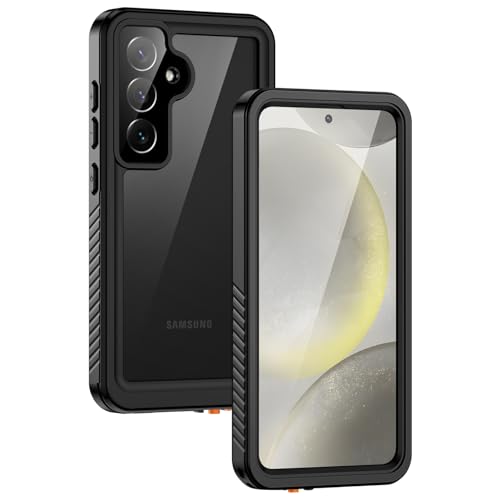 Lanhiem für Samsung Galaxy S24 Plus Hülle, IP68 Wasserdicht Handyhülle Samsung S24 Plus 5G 360 Grad Schutzhülle Stoßfest Staubdicht Sturzfest Outdoor mit Eingebautem Displayschutz, Schwarz von Lanhiem