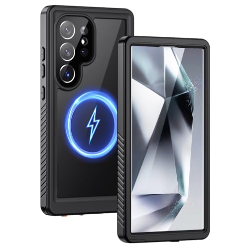 Lanhiem für Samsung Galaxy S24 Ultra Hülle, IP68 Wasserdicht Kompatibel mit Magsafe Handyhülle Samsung S24 Ultra 5G 360 Grad Stoßfest Staubdicht Sturzfest Outdoor mit Displayschutz, Schwarz Lanhiem für Samsung Galaxy S24 Ultra Hülle, IP68 Wasserdicht Kompatibel mit Magsafe Handyhülle Samsung S24 Ultra 5G 360 Grad Stoßfest Staubdicht Sturzfest Outdoor mit Displayschutz, Schwarz von Lanhiem