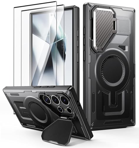 Lanhiem für Samsung Galaxy S24 Ultra Hülle mit Kameraschutz Ständer und 2 Stück Panzerglas, Magnetisch Handyhülle Samsung S24 Ultra Case Militär Stoßfest Outdoor Robust Schutzhülle Cover, Schwarz Lanhiem für Samsung Galaxy S24 Ultra Hülle mit Kameraschutz Ständer und 2 Stück Panzerglas, Magnetisch Handyhülle Samsung S24 Ultra Case Militär Stoßfest Outdoor Robust Schutzhülle Cover, Schwarz von Lanhiem