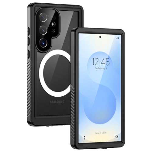 Lanhiem für Samsung Galaxy S25 Ultra Hülle, IP68 Wasserdicht Kompatibel mit Magsafe Handyhülle Samsung S25 Ultra 5G 360 Grad Stoßfest Staubdicht Sturzfest Outdoor mit Displayschutz, Schwarz Lanhiem für Samsung Galaxy S25 Ultra Hülle, IP68 Wasserdicht Kompatibel mit Magsafe Handyhülle Samsung S25 Ultra 5G 360 Grad Stoßfest Staubdicht Sturzfest Outdoor mit Displayschutz, Schwarz von Lanhiem