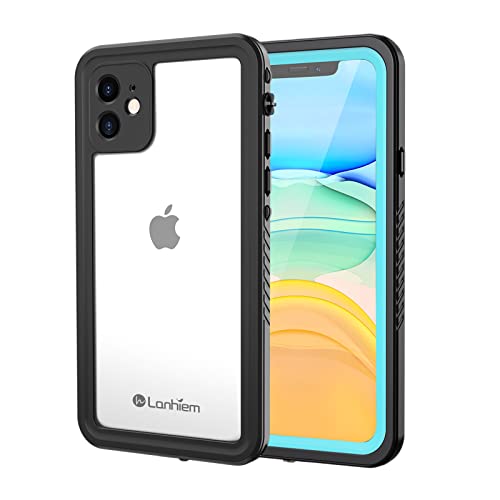 Lanhiem für iPhone 11 Hülle（6.1''）, IP68 Wasserdicht Handyhülle iPhone 11 Case 360 Grad Schutzhülle, Stoßfest Staubdicht Schneefest Outdoor Panzerhülle mit Eingebautem Displayschutz, Blau von Lanhiem