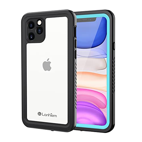 Lanhiem für iPhone 11 Pro Hülle 5.8 Zoll, IP68 Wasserdicht Handyhülle iPhone 11 Pro 360 Grad Schutzhülle, Stoßfest Staubdicht Schneefest Outdoor Panzerhülle mit Eingebautem Displayschutz, Blau von Lanhiem