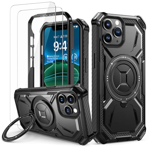 Lanhiem für iPhone 11 Pro Max Hülle mit 2 Stück Schutzfolie, 360° Ring Ständer Schutzhülle, Militärischer Stoßfest Handyhülle für iPhone 11 Pro Max Case, Schwarz Lanhiem für iPhone 11 Pro Max Hülle mit 2 Stück Schutzfolie, 360° Ring Ständer Schutzhülle, Militärischer Stoßfest Handyhülle für iPhone 11 Pro Max Case, Schwarz von Lanhiem