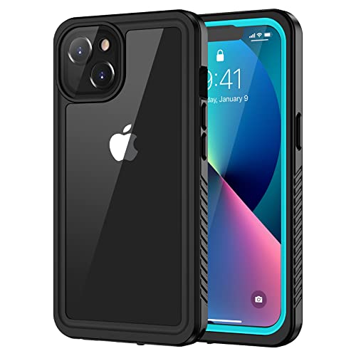 Lanhiem für iPhone 13 Hülle (6.1"), Handyhülle iPhone 13 Case IP68 Wasserdicht 360 Grad Schutzhülle, Stoßfest Staubdicht Outdoor Panzerhülle mit Eingebautem Displayschutz, Blau von Lanhiem