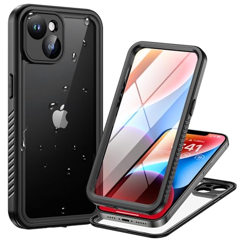 Lanhiem für iPhone 14 Hülle Wasserdicht,Handyhülle für iPhone 14 Schutzhülle Wasserfest,360 Outdoor Case Stoßfest Staubdicht Panzerhülle mit Kameraschutz/Eingebautem Displayschutz,Schwarz Lanhiem für iPhone 14 Hülle Wasserdicht,Handyhülle für iPhone 14 Schutzhülle Wasserfest,360 Outdoor Case Stoßfest Staubdicht Panzerhülle mit Kameraschutz/Eingebautem Displayschutz,Schwarz von Lanhiem