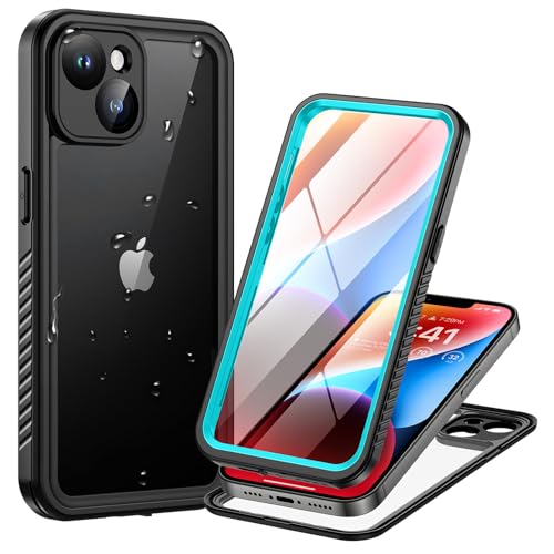 Lanhiem für iPhone 14 Hülle Wasserdicht,Handyhülle für iPhone 14 Schutzhülle Wasserfest,360 Outdoor Case Stoßfest Staubdicht Panzerhülle mit Kameraschutz/Eingebautem Displayschutz,Blau Lanhiem für iPhone 14 Hülle Wasserdicht,Handyhülle für iPhone 14 Schutzhülle Wasserfest,360 Outdoor Case Stoßfest Staubdicht Panzerhülle mit Kameraschutz/Eingebautem Displayschutz,Blau von Lanhiem
