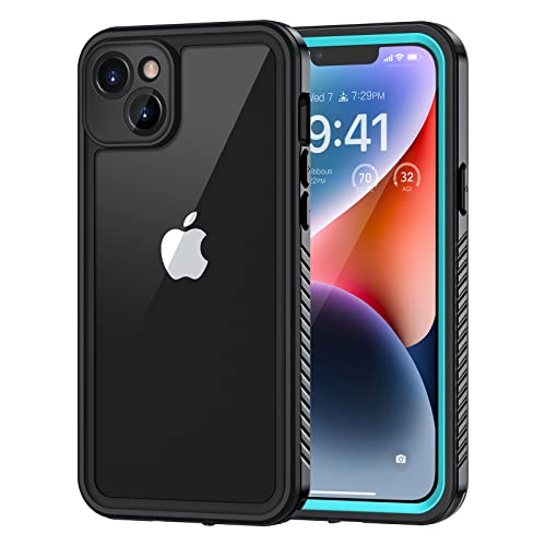 Lanhiem für iPhone 14 Plus Hülle (6.7"), IP68 Wasserdicht Handyhülle iPhone 14 Plus Case 360 Grad Ganzkörper Schutzhülle, Stoßfest Staubdicht Outdoor Panzerhülle mit Eingebautem Displayschutz, Blau von Lanhiem