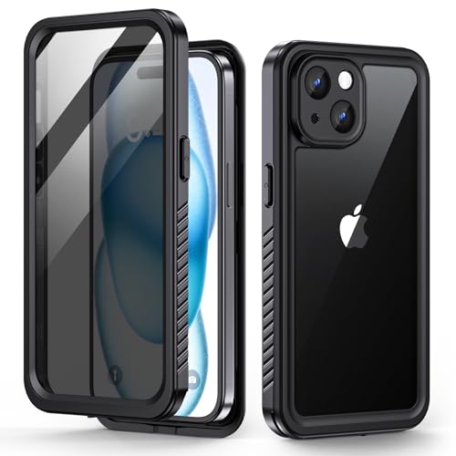 Lanhiem für iPhone 15 Hülle Sichtschutz, IP68 Wasserdicht Handyhülle iPhone 15 Case 360 Grad Ganzkörper Stoßfest Staubdicht Outdoor Panzerhülle mit Anti-Spähen Displayschutz, Schwarz Lanhiem für iPhone 15 Hülle Sichtschutz, IP68 Wasserdicht Handyhülle iPhone 15 Case 360 Grad Ganzkörper Stoßfest Staubdicht Outdoor Panzerhülle mit Anti-Spähen Displayschutz, Schwarz von Lanhiem