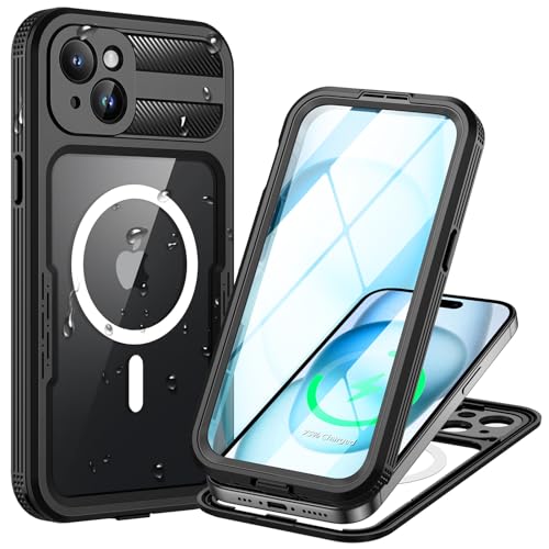 Lanhiem für iPhone 15 Hülle Wasserdicht,Handyhülle für iPhone 15 IP68 Wasserfest Schutzhülle mit Magsafe,360 Outdoor Case Stoßfest Staubdicht Panzerhülle mit Kameraschutz/Displayschutz,Schwarz Lanhiem für iPhone 15 Hülle Wasserdicht,Handyhülle für iPhone 15 IP68 Wasserfest Schutzhülle mit Magsafe,360 Outdoor Case Stoßfest Staubdicht Panzerhülle mit Kameraschutz/Displayschutz,Schwarz von Lanhiem