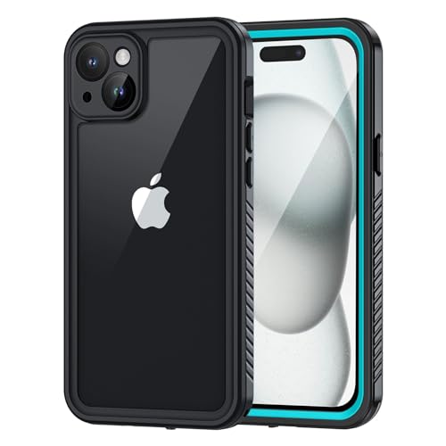 Lanhiem für iPhone 15 Plus Hülle, IP68 Wasserdicht Handyhülle iPhone 15 Plus Case 360 Grad Ganzkörper Schutzhülle, Stoßfest Staubdicht Outdoor Panzerhülle mit Eingebautem Displayschutz, Blau von Lanhiem