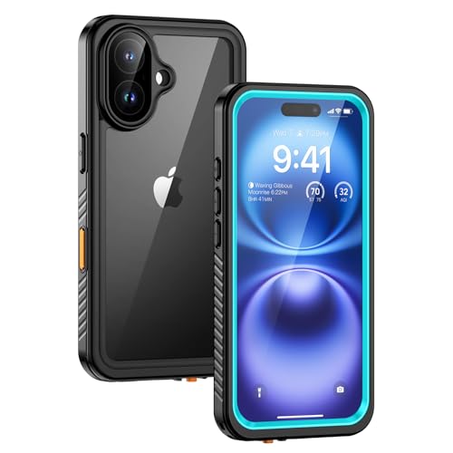 Lanhiem für iPhone 16 Hülle, IP68 Wasserdicht Handyhülle iPhone 16 Case 360 Grad Ganzkörper Schutzhülle, Stoßfest Staubdicht Outdoor Panzerhülle mit Eingebautem Displayschutz, Blau Lanhiem für iPhone 16 Hülle, IP68 Wasserdicht Handyhülle iPhone 16 Case 360 Grad Ganzkörper Schutzhülle, Stoßfest Staubdicht Outdoor Panzerhülle mit Eingebautem Displayschutz, Blau von Lanhiem