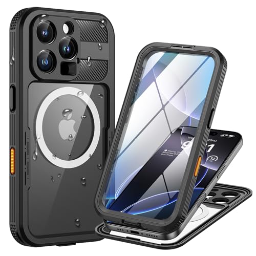 Lanhiem für iPhone 16 Pro Hülle Wasserdicht,Handyhülle für iPhone 16 Pro IP68 Wasserfest Schutzhülle mit Magsafe,360 Outdoor Case Stoßfest Staubdicht Panzerhülle mit Kameraschutz/Displayschutz,Schwarz Lanhiem für iPhone 16 Pro Hülle Wasserdicht,Handyhülle für iPhone 16 Pro IP68 Wasserfest Schutzhülle mit Magsafe,360 Outdoor Case Stoßfest Staubdicht Panzerhülle mit Kameraschutz/Displayschutz,Schwarz von Lanhiem