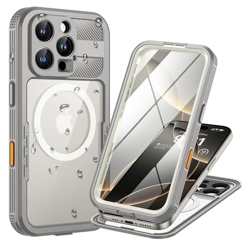 Lanhiem für iPhone 16 Pro Hülle Wasserdicht,Handyhülle für iPhone 16 Pro IP68 Wasserfest Schutzhülle mit Magsafe,360 Outdoor Case Stoßfest Staubdicht Panzerhülle mit Displayschutz,Titan Natur Lanhiem für iPhone 16 Pro Hülle Wasserdicht,Handyhülle für iPhone 16 Pro IP68 Wasserfest Schutzhülle mit Magsafe,360 Outdoor Case Stoßfest Staubdicht Panzerhülle mit Displayschutz,Titan Natur von Lanhiem