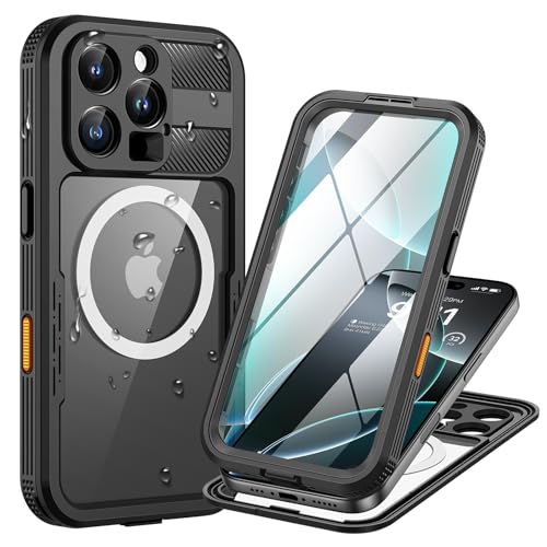 Lanhiem für iPhone 16 Pro Max Hülle Wasserdicht,Handyhülle für iPhone 16 Pro Max Wasserfest Schutzhülle mit Magsafe,360 Outdoor Stoßfest Staubdicht Panzerhülle mit Kameraschutz/Displayschutz,Schwarz Lanhiem für iPhone 16 Pro Max Hülle Wasserdicht,Handyhülle für iPhone 16 Pro Max Wasserfest Schutzhülle mit Magsafe,360 Outdoor Stoßfest Staubdicht Panzerhülle mit Kameraschutz/Displayschutz,Schwarz von Lanhiem