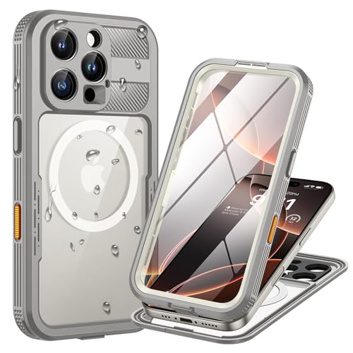 Lanhiem für iPhone 16 Pro Max Hülle Wasserdicht,Handyhülle für iPhone 16 Pro Max Wasserfest Schutzhülle mit Magsafe,360 Outdoor Stoßfest Staubdicht Panzerhülle mit Displayschutz,Titan Natur Lanhiem für iPhone 16 Pro Max Hülle Wasserdicht,Handyhülle für iPhone 16 Pro Max Wasserfest Schutzhülle mit Magsafe,360 Outdoor Stoßfest Staubdicht Panzerhülle mit Displayschutz,Titan Natur von Lanhiem