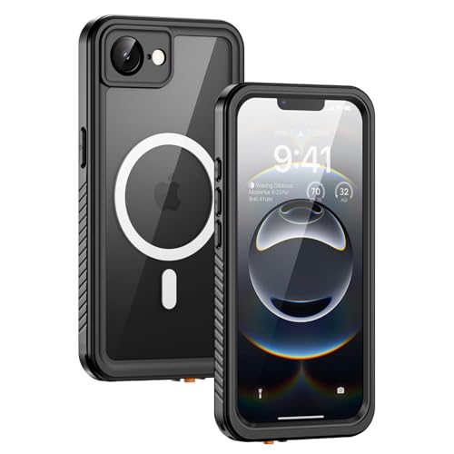 Lanhiem für iPhone 16e Hülle, IP68 Wasserdicht Kompatibel mit Magsafe Handyhülle iPhone 16e Magnet Case 360 Grad Panzerhülle Outdoor Stoßfest Schutzhülle Cover mit Displayschutz, Schwarz Lanhiem für iPhone 16e Hülle, IP68 Wasserdicht Kompatibel mit Magsafe Handyhülle iPhone 16e Magnet Case 360 Grad Panzerhülle Outdoor Stoßfest Schutzhülle Cover mit Displayschutz, Schwarz von Lanhiem