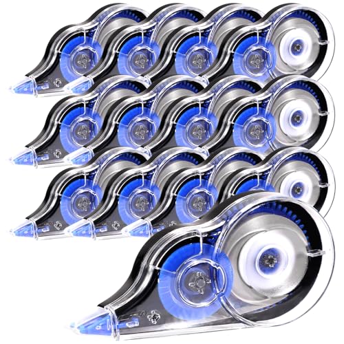 12 Stück Korrekturroller Maus, 5 mm x 12 m Korrekturmaus mit Schutzkappe Korrekturbänder Korrekturband Set Schreibwaren für Schüler Lehrer Büro Zuhause (Blau) von Lanjue