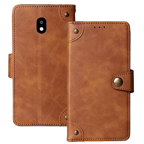 Lankashi Flip Brief Tasche Case Schütz Hülle Für Cat S42 / S42 H+ 5.5" Echt Leder TPU Silikon Schale Stand Handy Abdeckung Premium Wallet Cover Etui Handyhülle Schutzhülle (Braun) von Lankashi